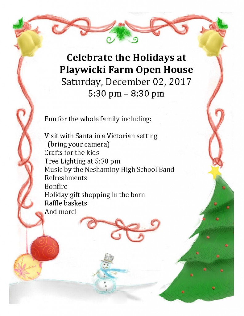 Playwicki Farm Holiday Open House Lower Southampton Township