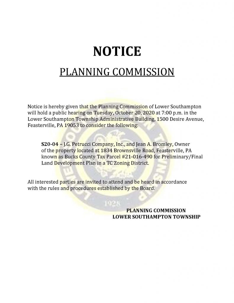 Planning Commission Meeting Click here for the agenda Lower