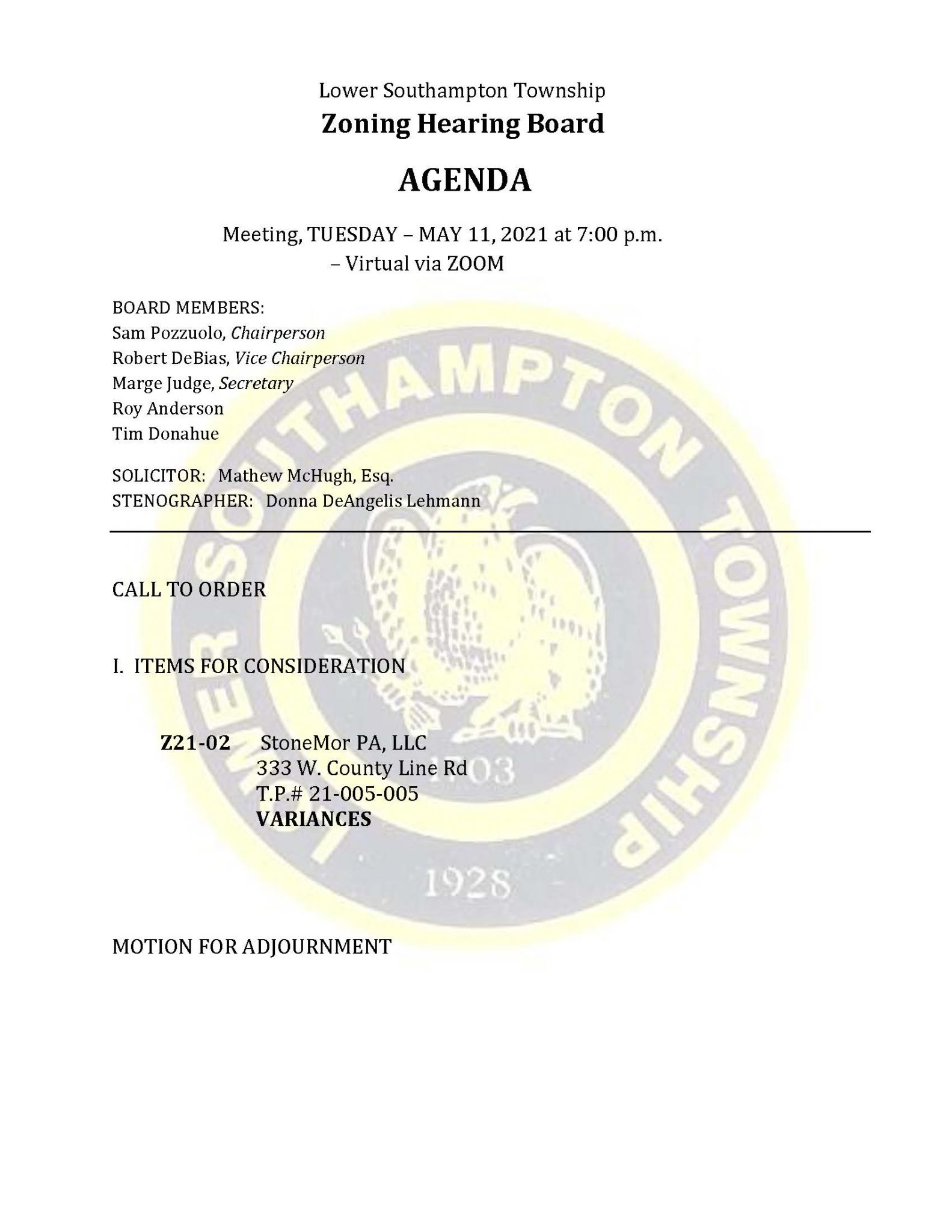 lower paxton township zoning hearing board minutes